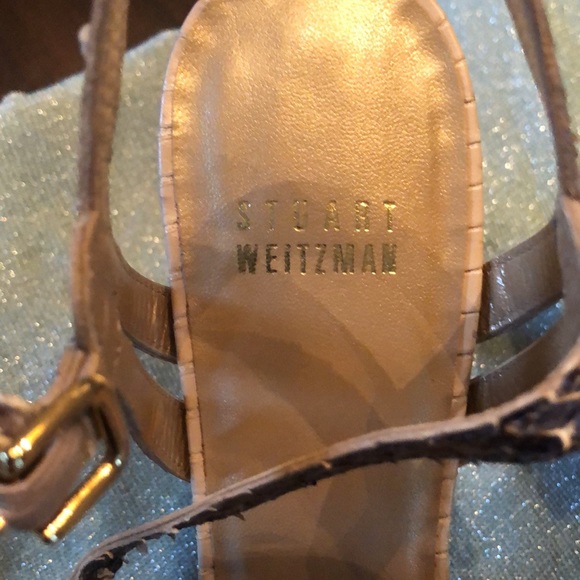 Stuart Weitzman Snake python ankle strap platform high heel sandals - Picture 3 of 14